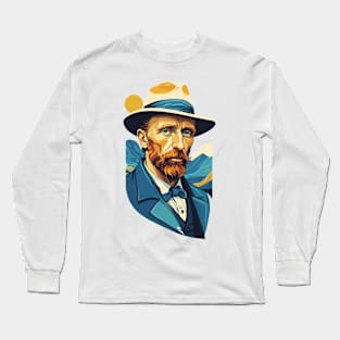 Vincent's Gaze: A Van Gogh Portrait Long Sleeve T-Shirt